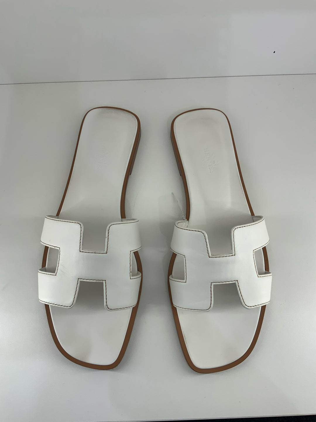 Hermes' Oran" H Slide Shoes Sz 38.5