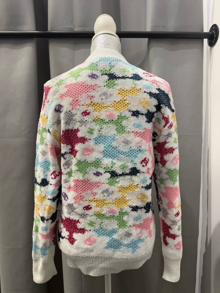 Chanel 24P Multi Color CC Logo Cardi Cardigan Size 34