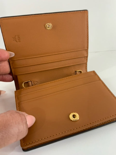 Pre Owned MCM Brown Leather Monogram Wallet w/ Chain X body