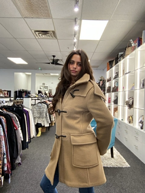 Burberry Sz 8 Tan Coat w/ Wool Novacheck Jacket Designer