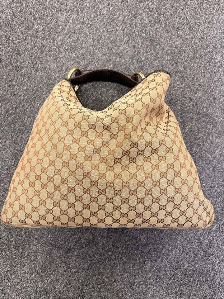 Gucci Large Horsebit Hobo Designer Bag