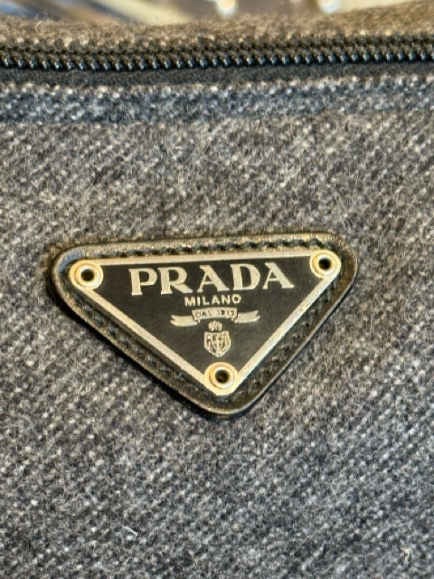 Prada Vintage Vanity Case Accessory Make Up Bag Fabric
