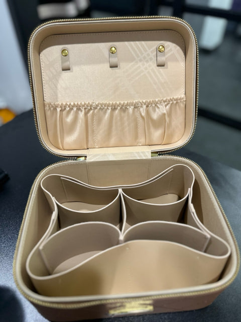 Joy Mangano Tan Cosmetic Case