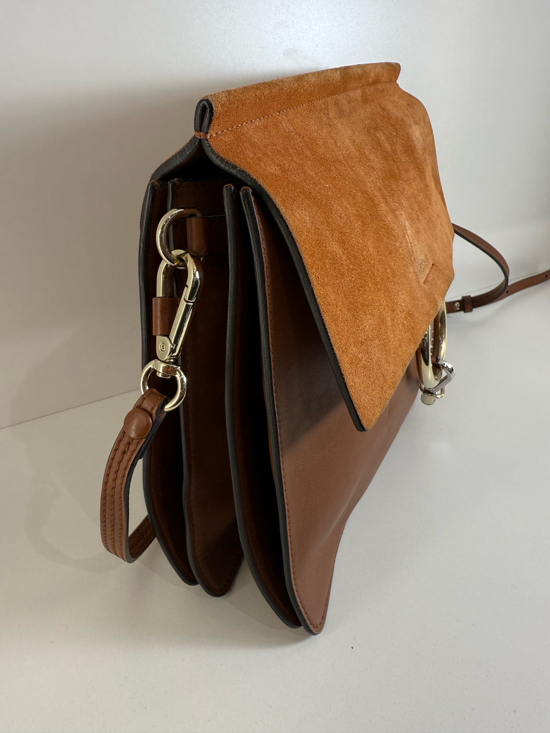 Chloe Faye Suede & Leather Designer Belt Bag