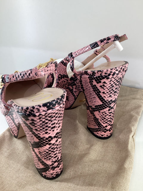 NIB Gucci NIB Chunky Pink Python Platfrom GG Slingback Sandal Designer