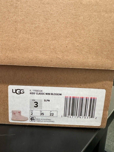 Ugg Sz 3  Euro 35 Pink w/ Mini Blossoms Shoes Boots w/ Box