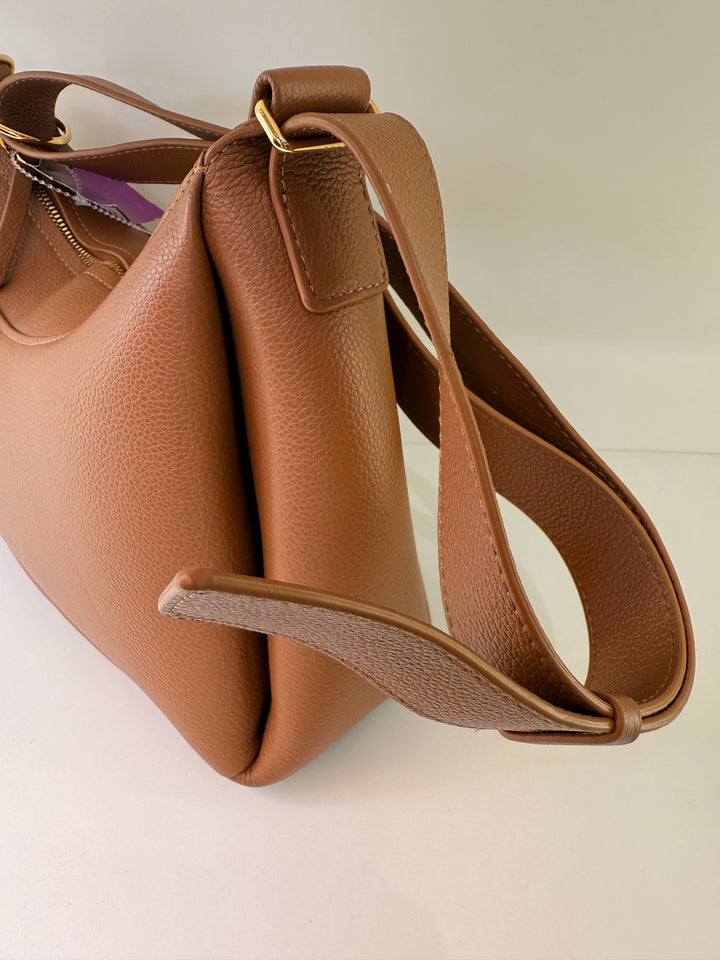 POLENE Tan Leather Shoulder Bag
