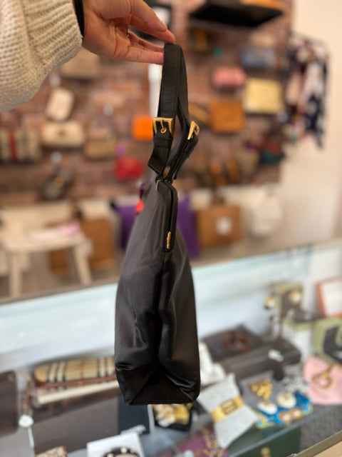 Prada Black Satin Hand Bag Vintage