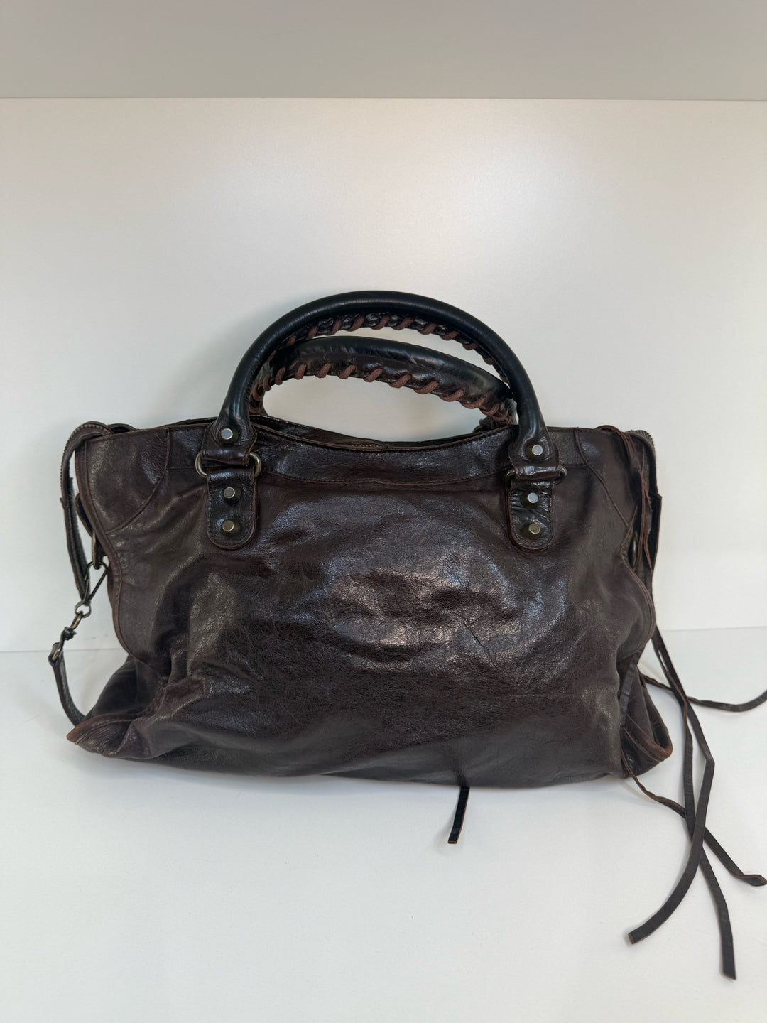 Balenciaga Distressed Leather Classic City with Dustbag Bag