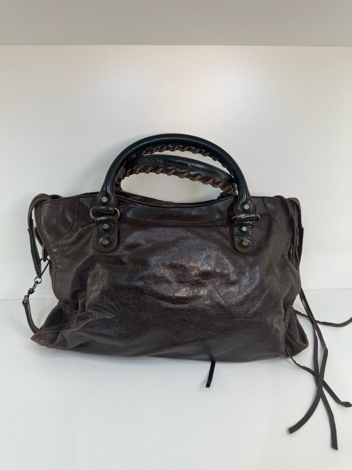 Balenciaga Distressed Leather Classic City with Dustbag Bag
