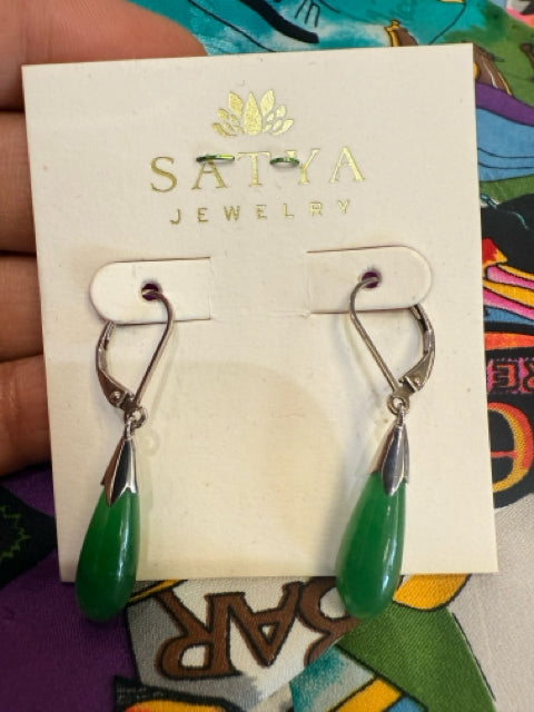 Satya Green Stone Dangle Earrings