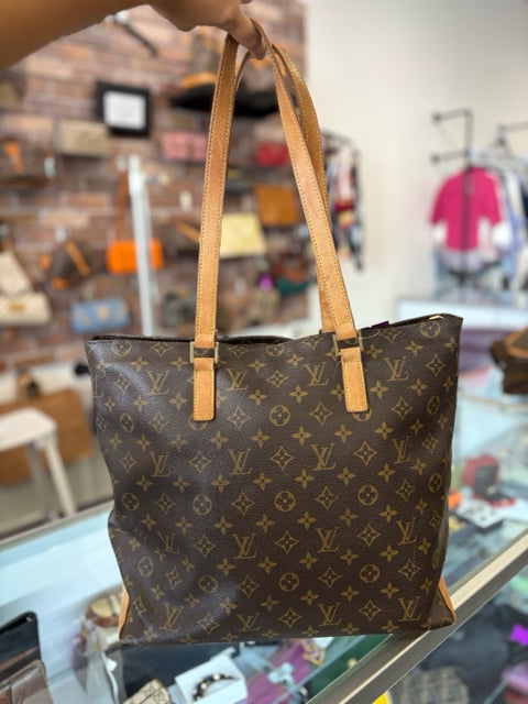 Louis Vuitton Cabas Mezzo Zip Top Monogram Totes Bags