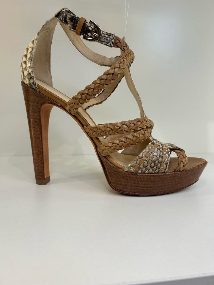Alexanadre Birman Snake Skin Strappy Sandals Sz 10