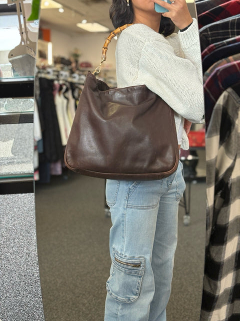 Gucci Bamboo Top Handle Leather Hand Bag Vintage