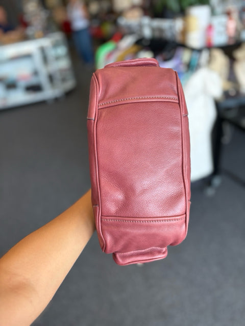 Prada Shoulder Leather Vintage Plum Handbag