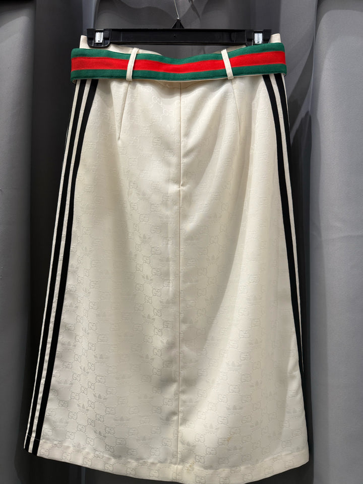 NWT GUCCI X Adidas Web Belted A Line Skirt