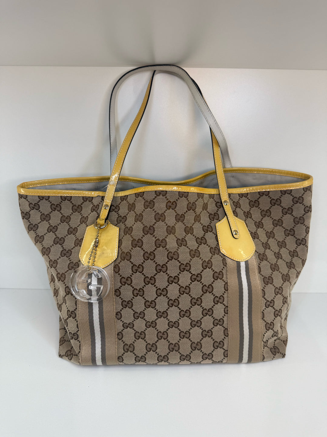 Gucci Jolie Tote w/ Yellow Trim Designer Bag