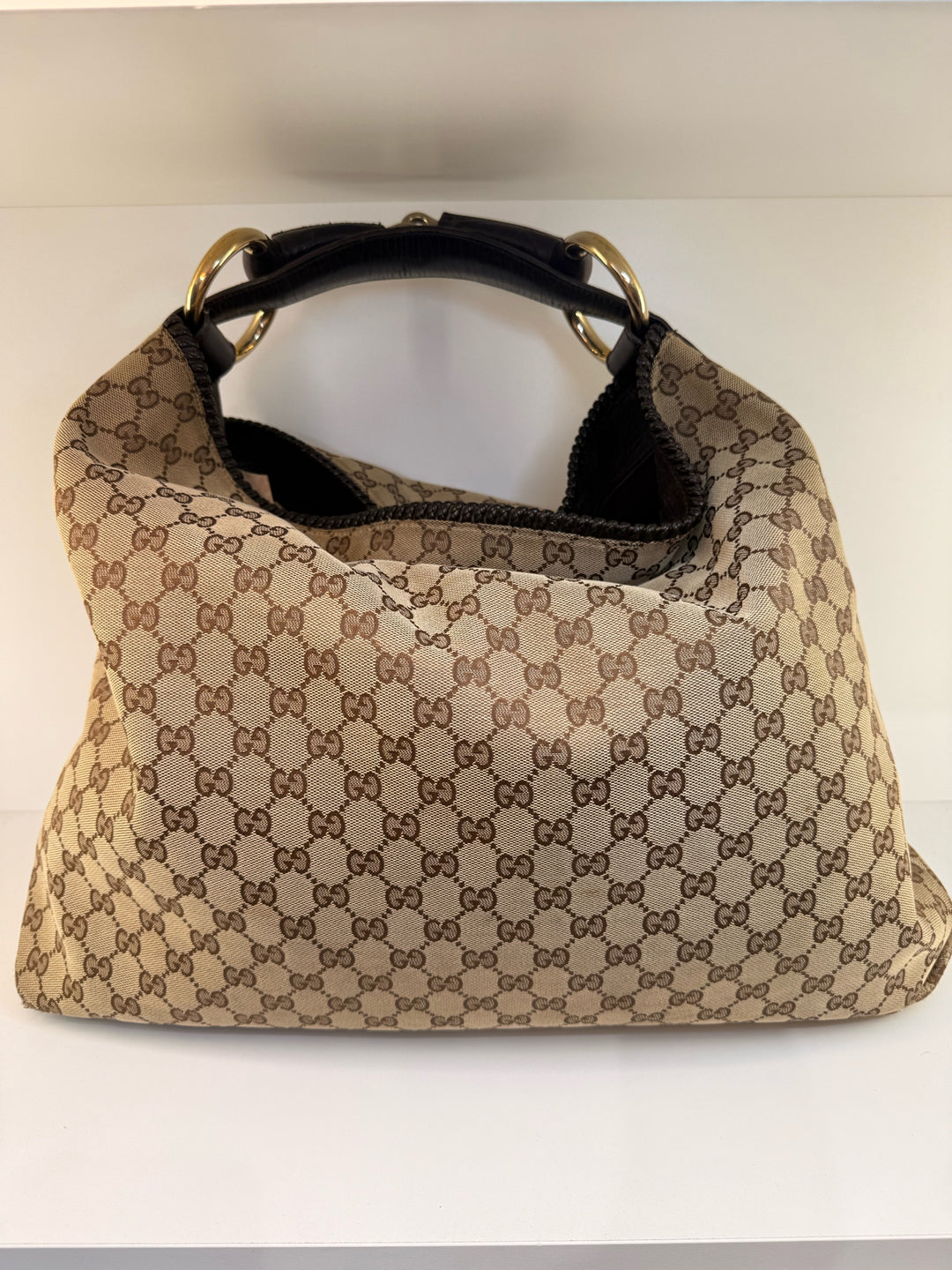 Gucci Large Horsebit Hobo Designer Bag