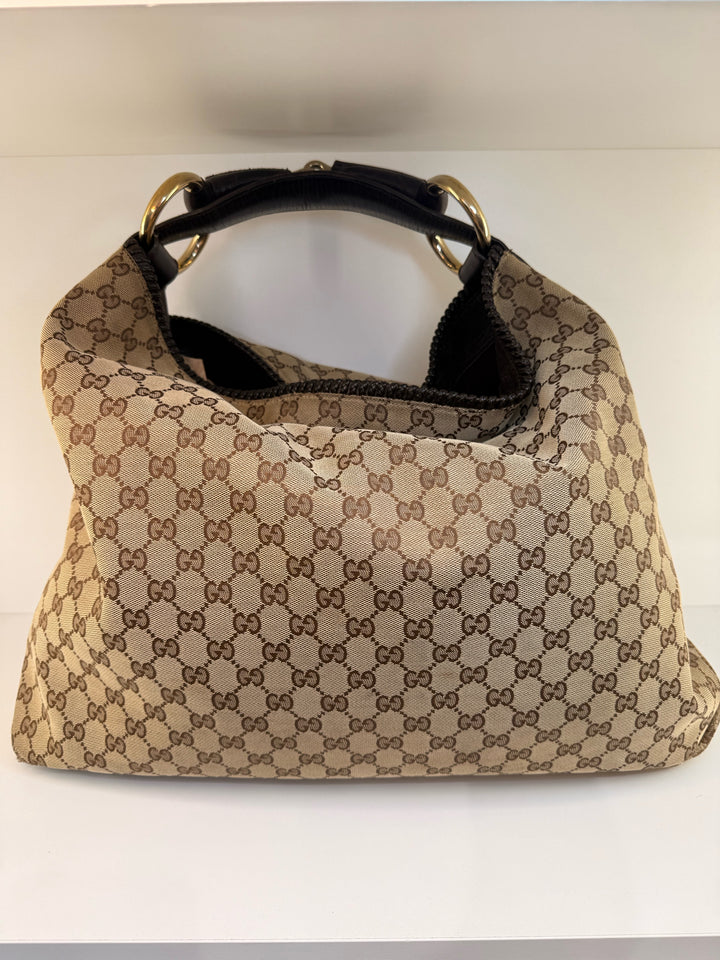 Gucci Large Horsebit Hobo Designer Bag