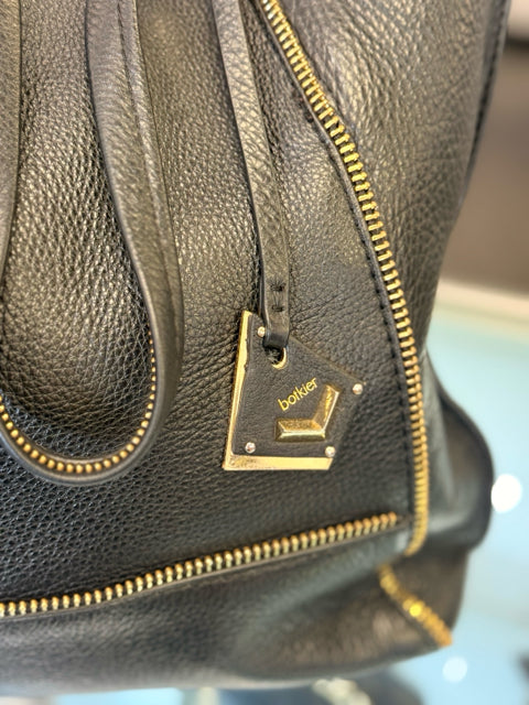 Botkier Black Pebbled Leather Tote Bag