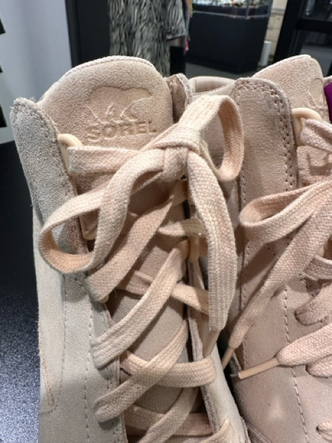 Sorel Sz 8 Tan Suede Sneakers Shoe