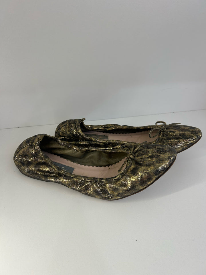 SJP Gelsey Gold Leopard 37.5 Flats