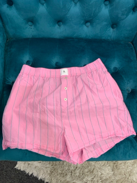 Pre Owned Anthropologie 2PC L/S Stripe Shorts Ensemble