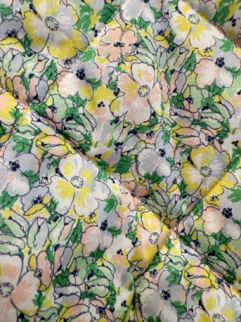 J Crew Sz 2 Green Floral Print Piece Set