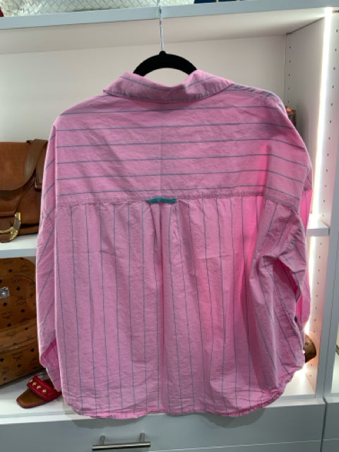 Pre Owned Anthropologie 2PC L/S Stripe Shorts Ensemble