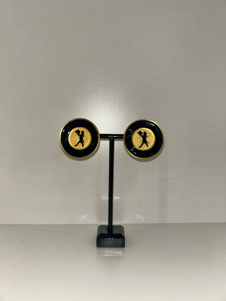 Vintage Karl Lagerfeld "Walking Waiter" Earrings