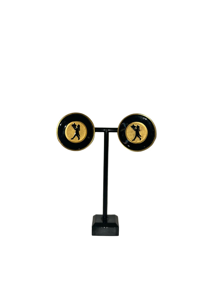Vintage Karl Lagerfeld "Walking Waiter" Earrings