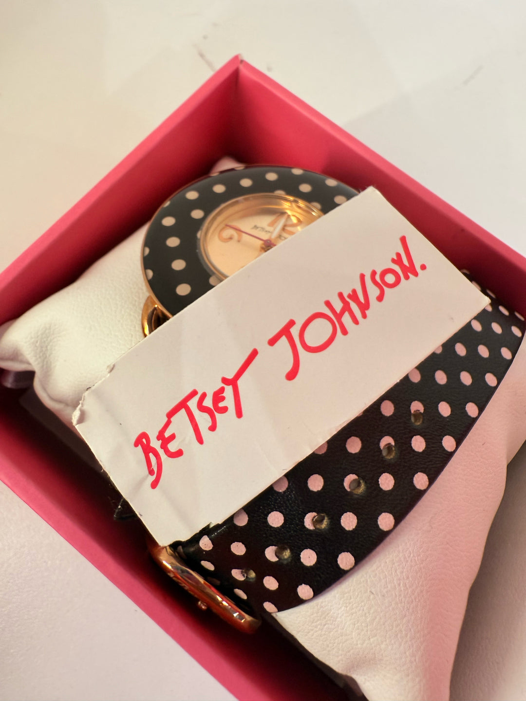 NWT Betsey Johnson Double Wrap Gold Face Watch