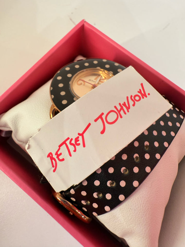 NWT Betsey Johnson Double Wrap Gold Face Watch