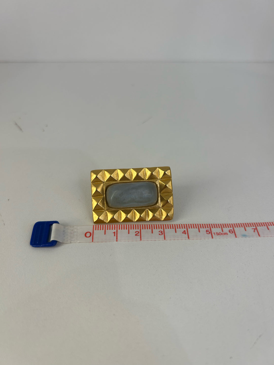 Vintage Karl Lagerfeld Clip On Rectangle Earrings
