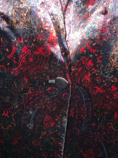 L'Agence Sz 12 Velvet Printed Blazer Jacket