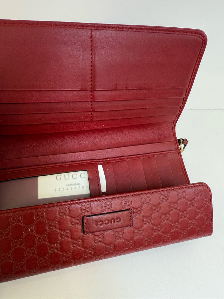 Gucci Continental Flap Micro Guccissima Wallet