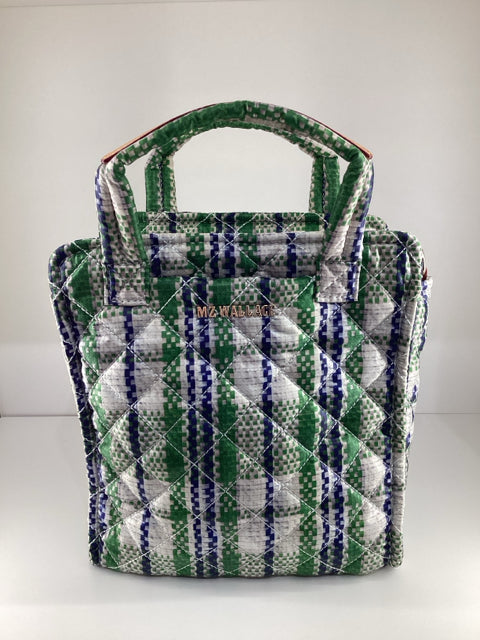 NWT Mz Wallace quilted tote plaid design w/dustbag Cross Body Bag.