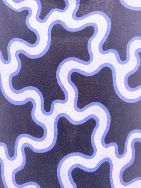 Diane Von Furstenberg Sz 2 Black, Blue and White Sweater Cardigan