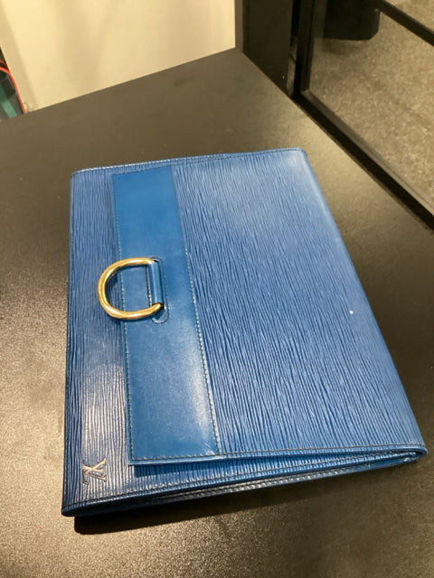 Louis Vuitton Blue Clutch Designer Bag  w/ Dustbag