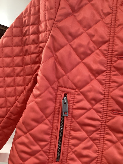 NWT Burberry Sz 5 Red Quilted Coat Jacket Designer