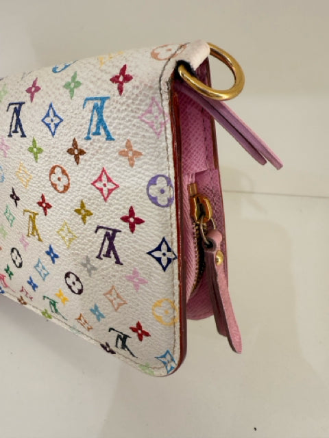 Pre Owned Louis Vuitton murakami long wallet CO4039 w box & dustbag