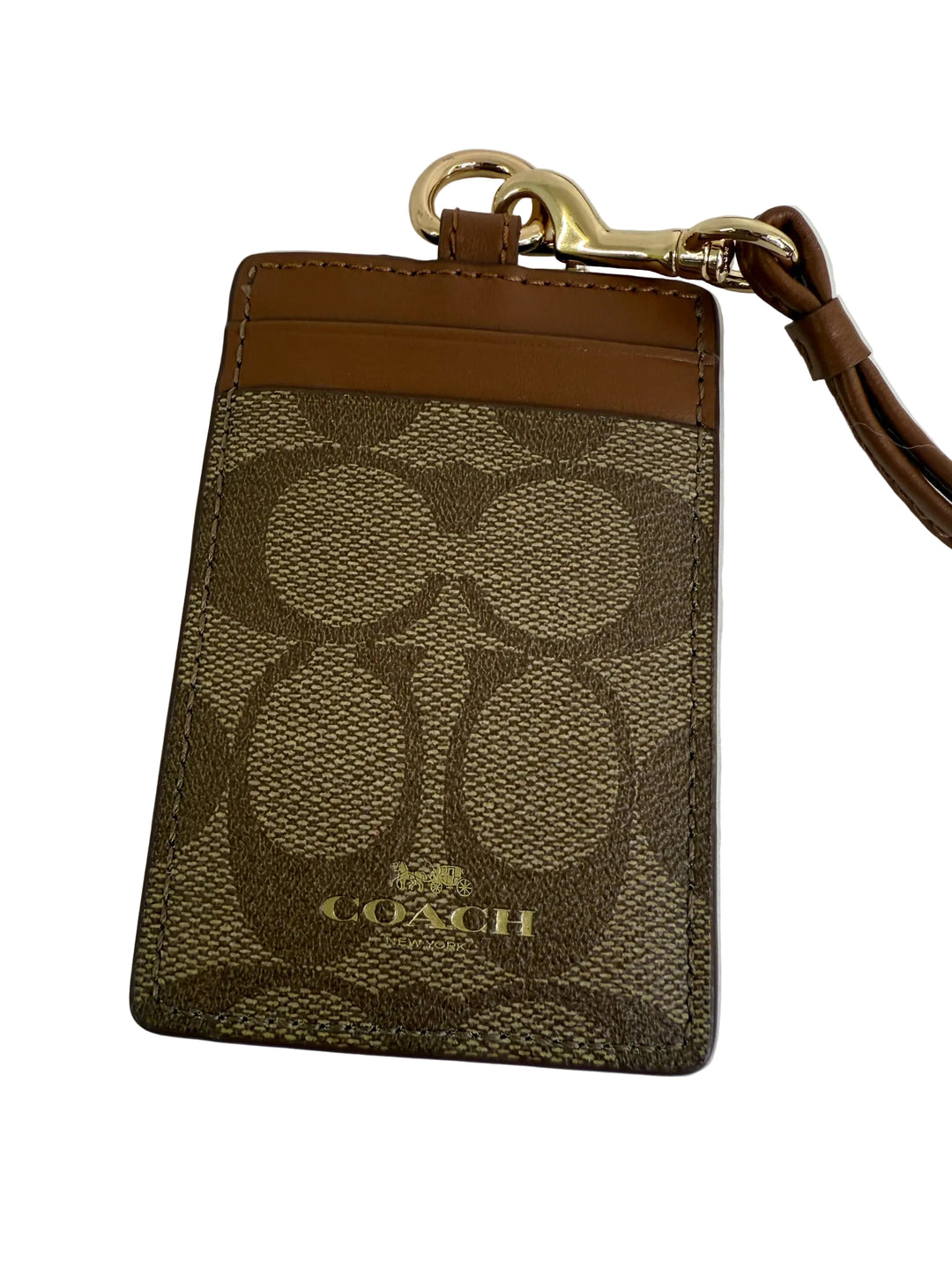 Coach Brown CC ID Lanyard Tag