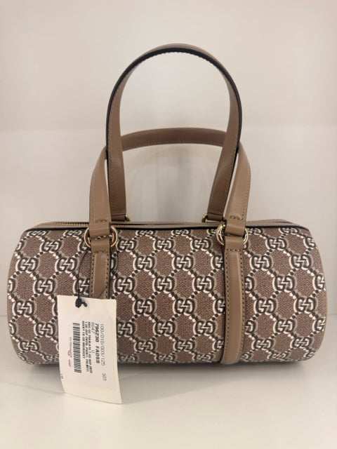 NWT Gucci GG Shadow Boston Canvas & Leather Crossbody Strap