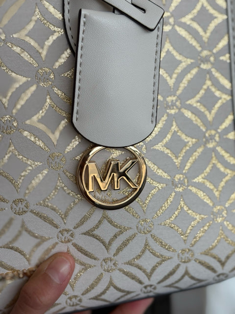 Michael Kors Cream/Gold Cross Body Bag