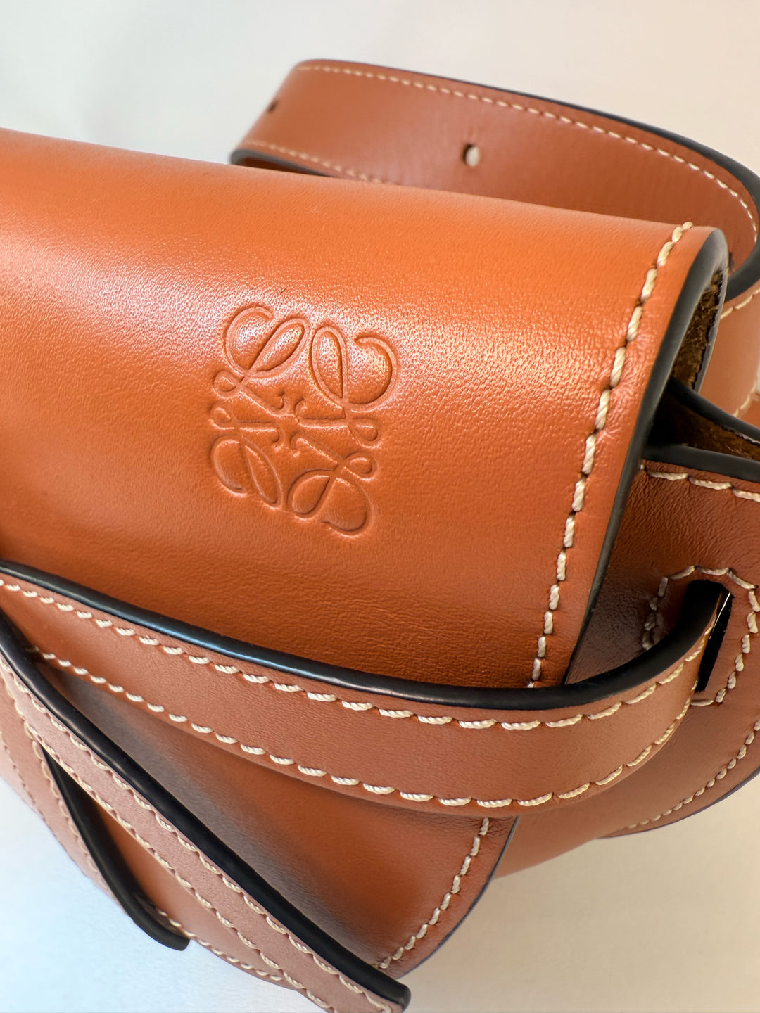 Loewe Mini Gate Cognac Leather Designer Belt Bag