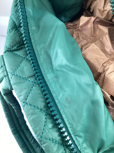 Pre Owned Mz Wallace Nylon Green/Blue X LARGE 2 Strap Quilted Tote Bag