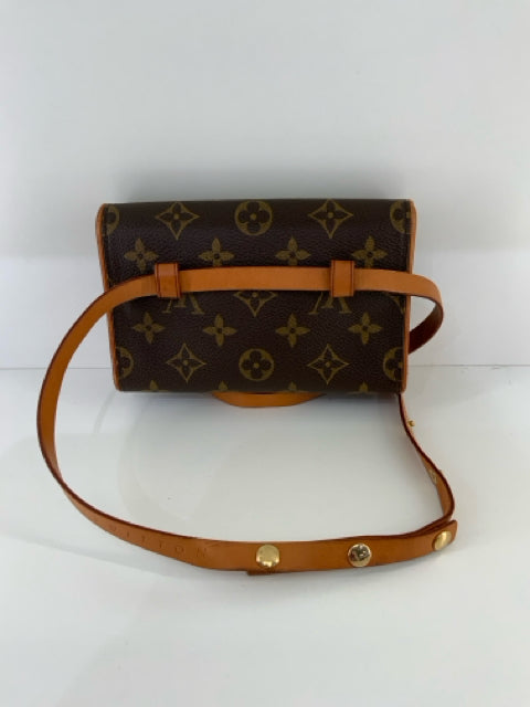 Vintage Louis Vuitton Coated Canvas Brown Mini Poucette Florentine FL0052 Monogram Bag