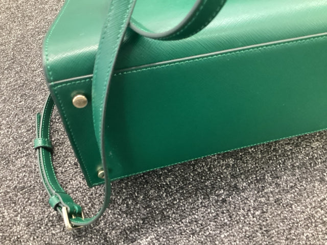 Kate Spade Green Leather Satchel Cross Body Purse Bag