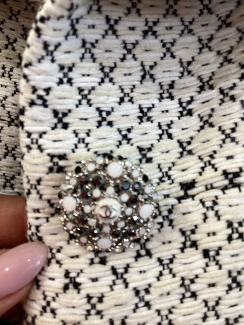 Chanel Sz 36 Tweed Jacket with Dress Underneath Designer Set