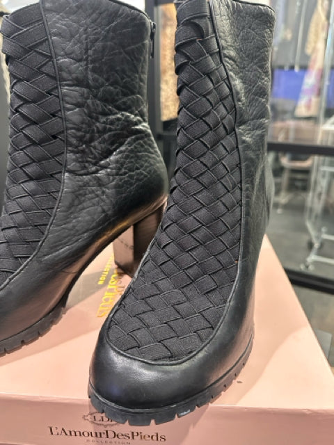 L'Amour Des Pieds Sz 9 Black Boots Shoes